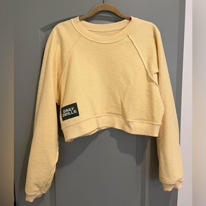 Daily Drills Cropped Crewneck Light Yellow